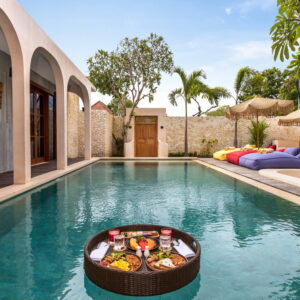 Navya Villas Breakfast at Pool